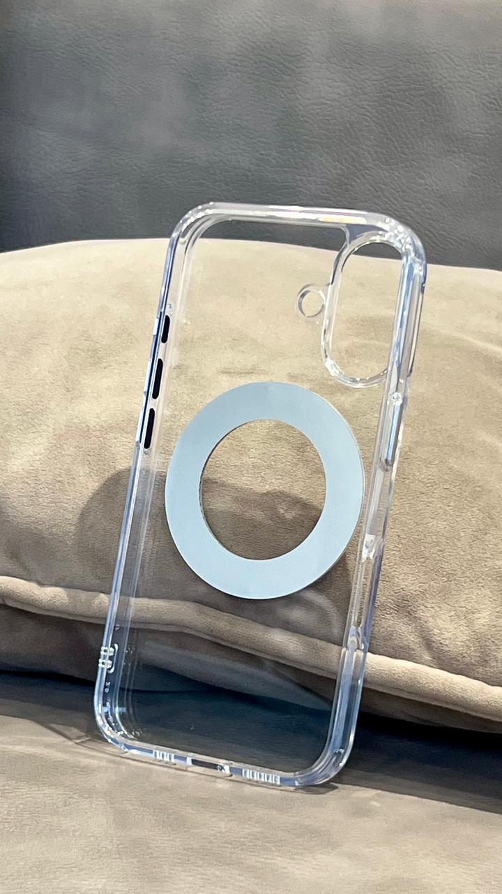 Clear Transparent Ring iPhone 17 Case – Strong Magnetic Grip