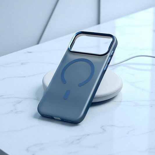 iPhone 17 Pro Max Matte Frosted MagSafe Case – Shockproof + Wireless Charging Compatible