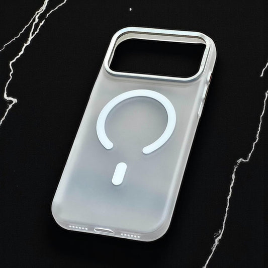 Frosted White MagSafe iPhone 17 pro max Case – Sleek & Lightweight Protection
