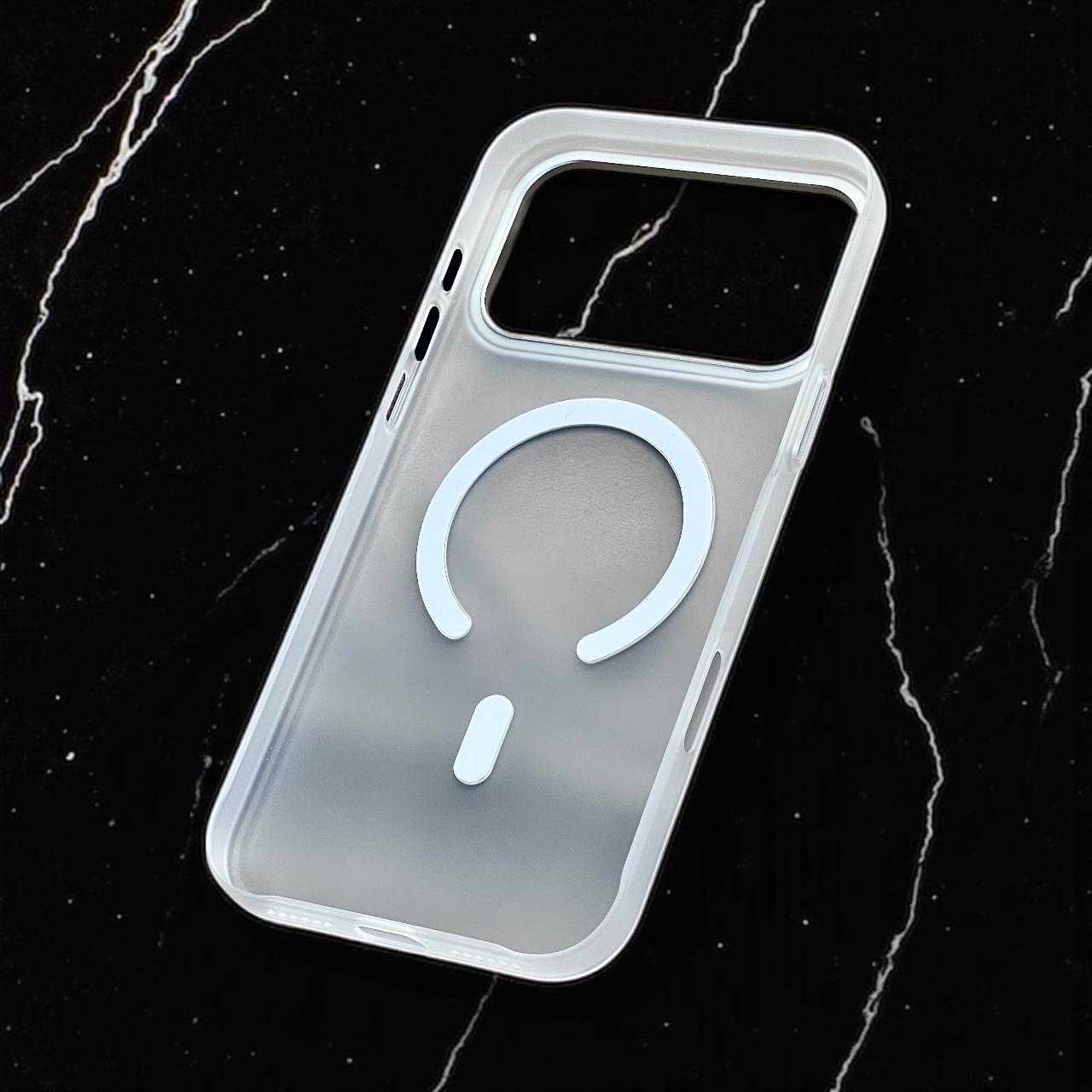 Frosted White MagSafe iPhone 17 pro max Case – Sleek & Lightweight Protection