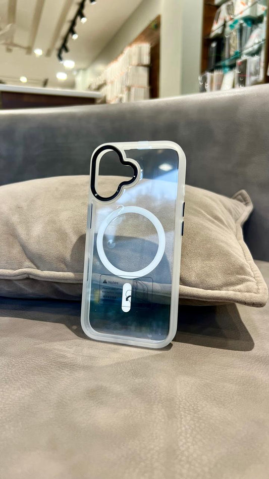 Clear White Edge MagSafe iPhone 17 Case – Stylish & Protective