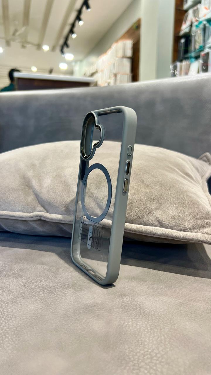 Clear Gray Edge MagSafe iPhone 17 Case – Modern & Protective