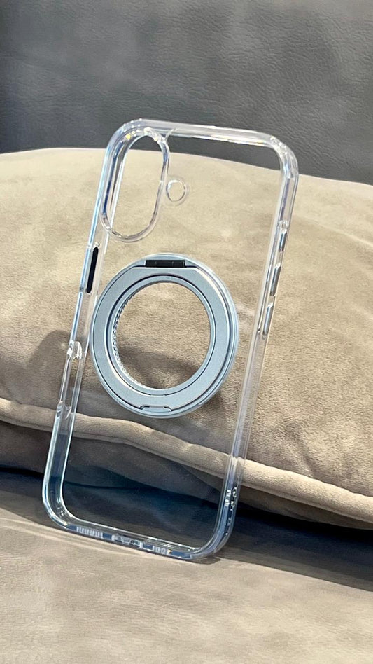 Clear Transparent Ring iPhone 17 Case – Strong Magnetic Grip