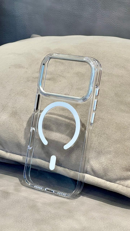 Crystal Clear MagSafe iPhone 17 Pro Case – Slim Shockproof Magnetic Cover