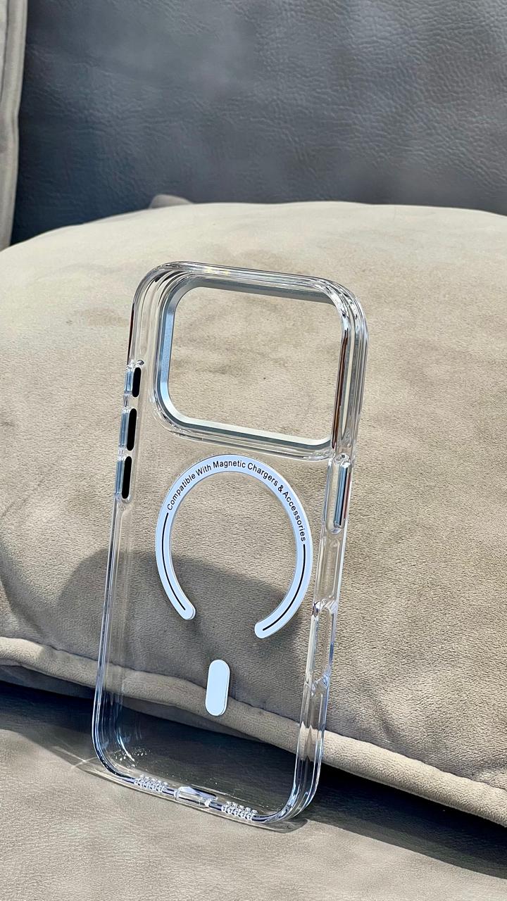 Crystal Clear MagSafe iPhone 17 Pro Case – Slim Shockproof Magnetic Cover